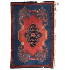 Fine Antique Senneh Persian Kurd Rug, Hand Knotted, circa 1910