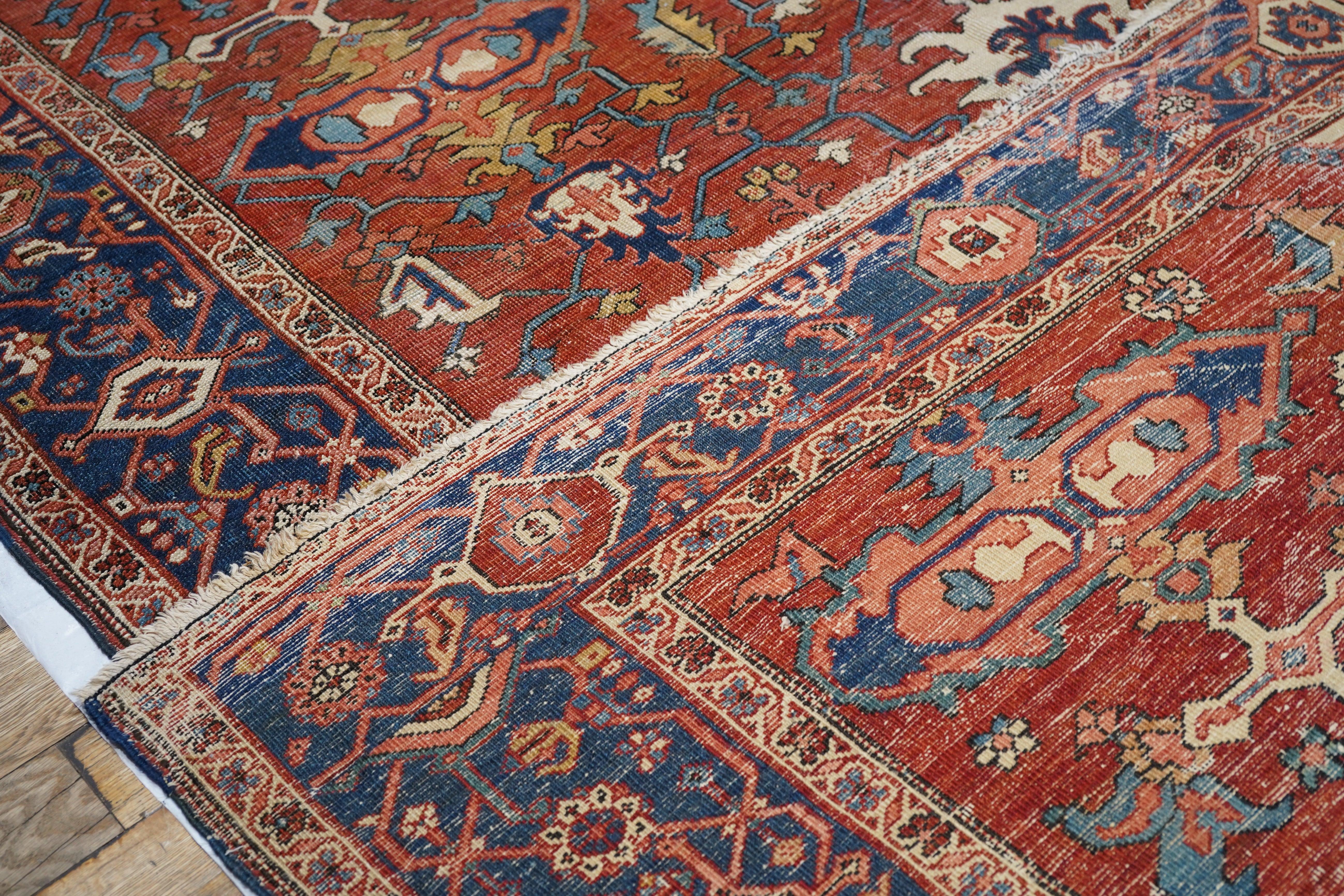 Feiner antiker Serapi-Teppich 11'5'' x 17'10'' im Angebot 5