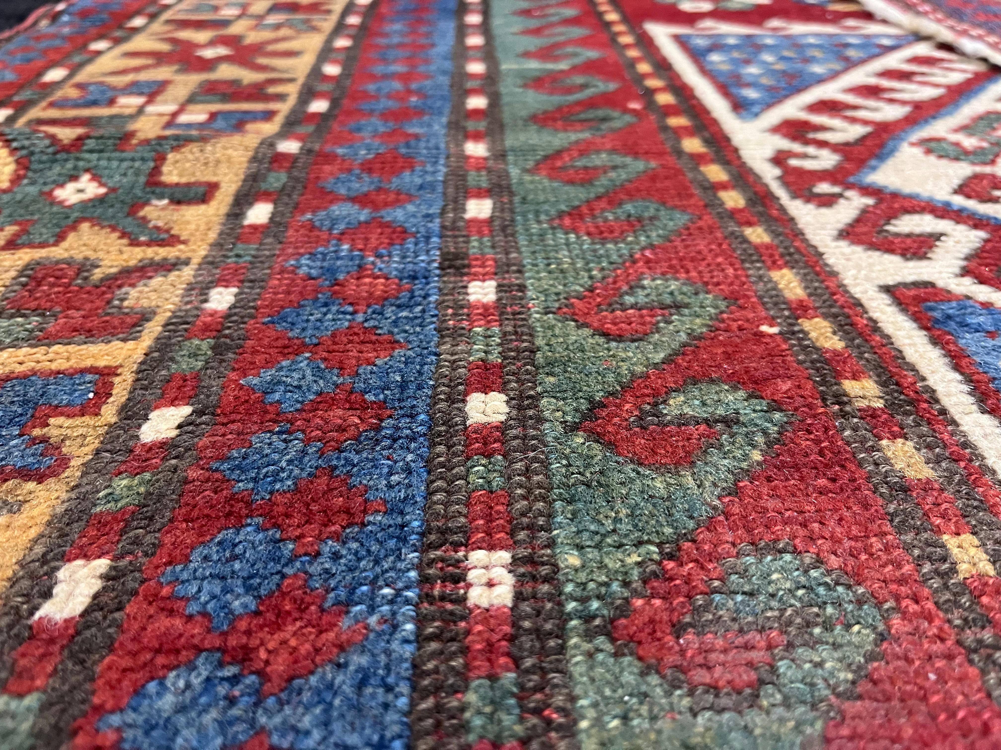 Fine Antique Sevan Kazak Rug 5’5” x 7’9” For Sale 2