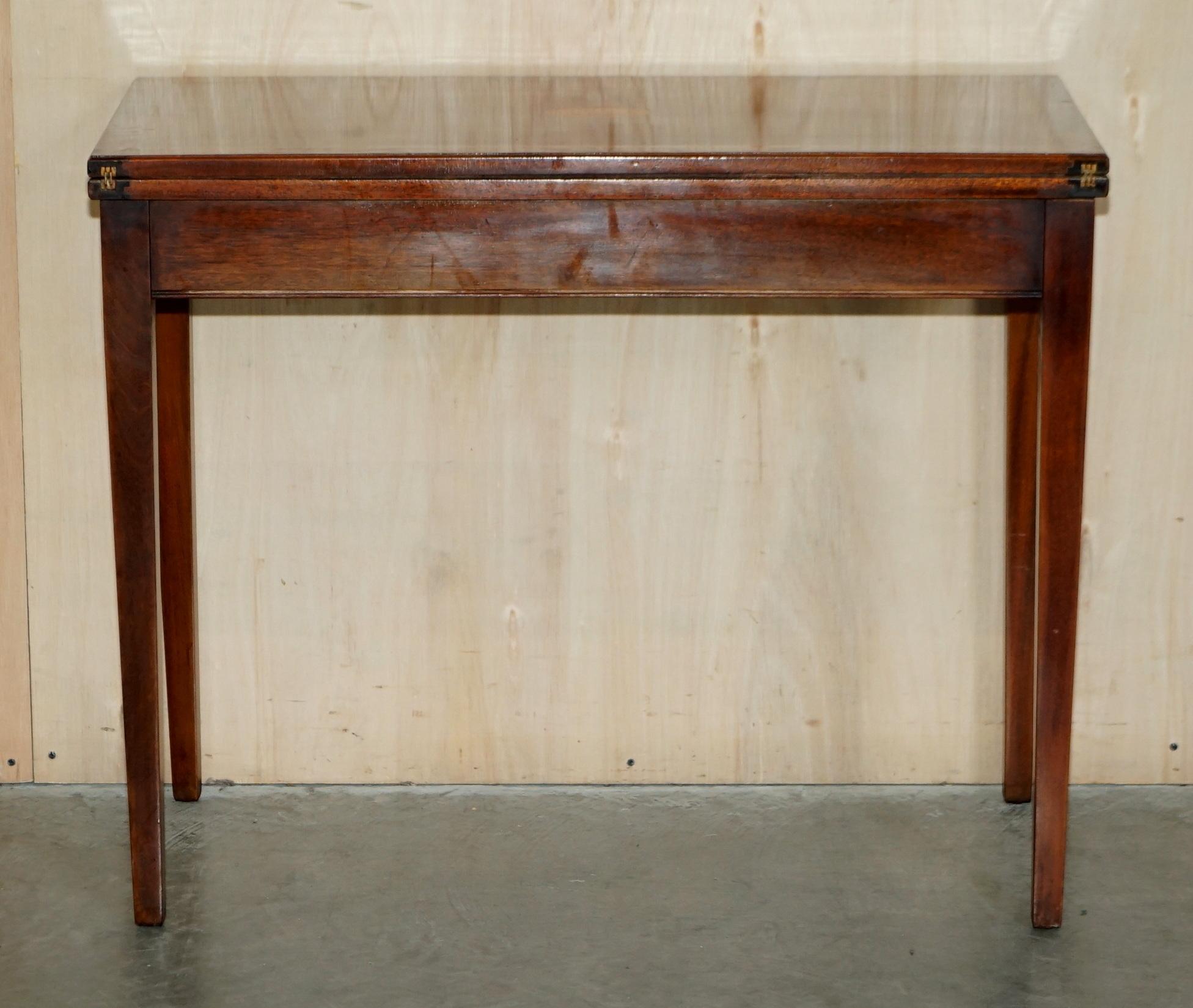 FINE ANTIQUE SHERATON BURR & BURL WALNUSS-KARTENTISCH MIT SATINHOLZ-DECKEN im Angebot 6