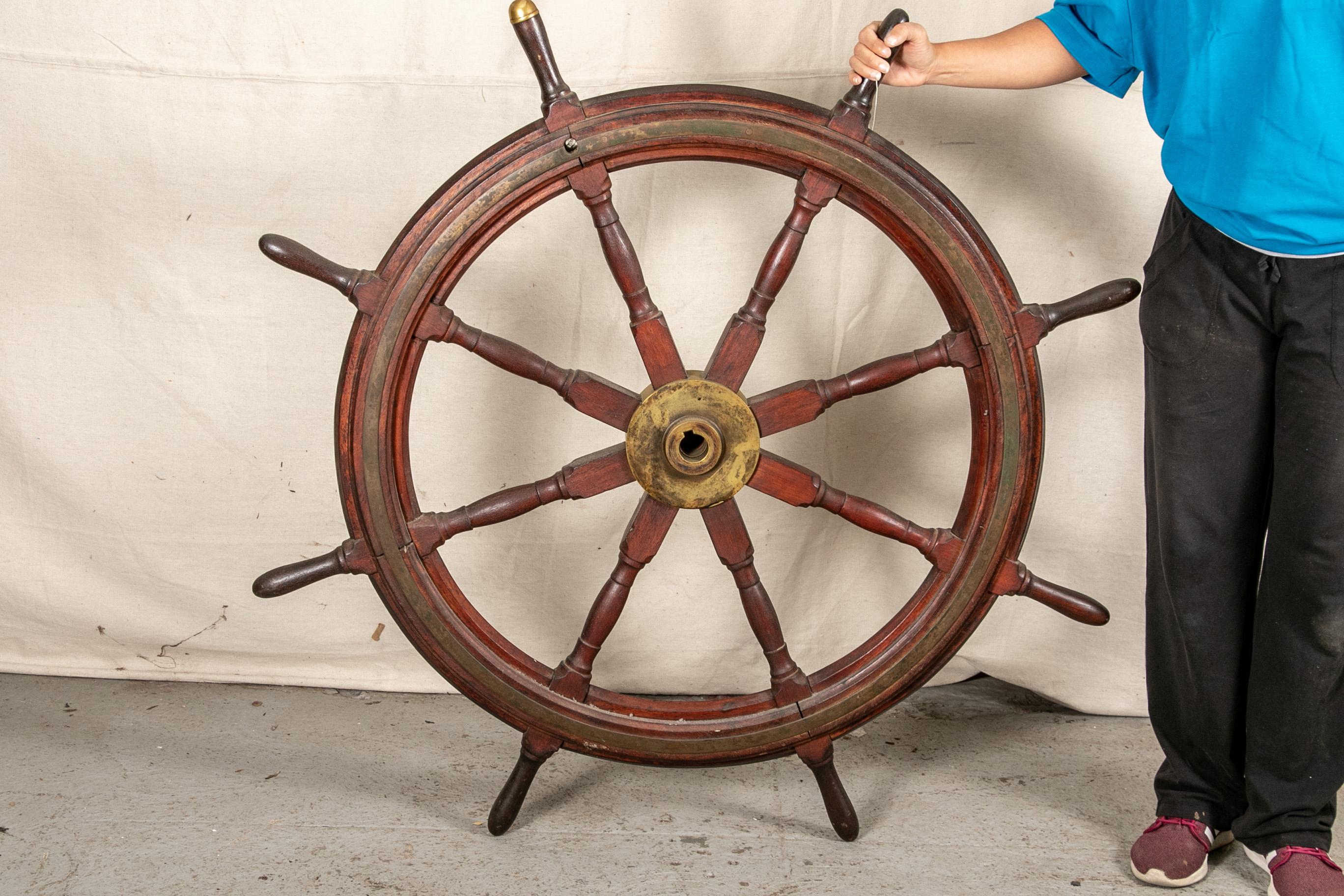 Fine Antique Ship's Wheel 5