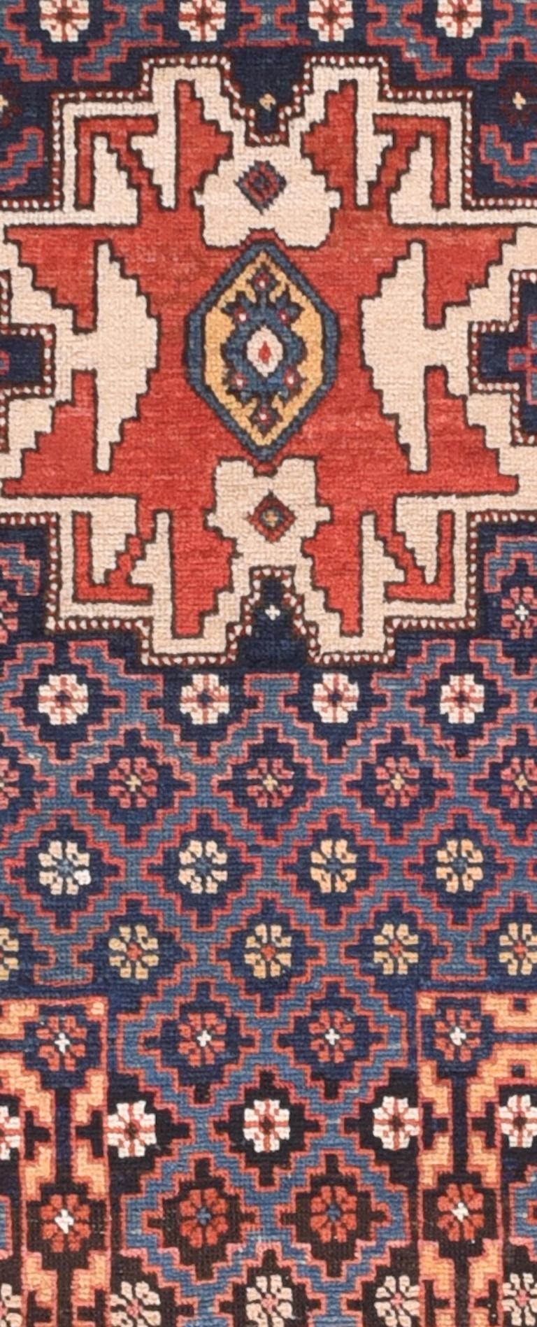 Fine antique Shirvan Caucasian Russian rug, hand knotted, circa 1890

Design: Prayer 

Shirvan rug, floor covering handmade in the Shirvan region of Azerbaijan in the southeastern Caucasus. With the exception of a group of rugs woven in the