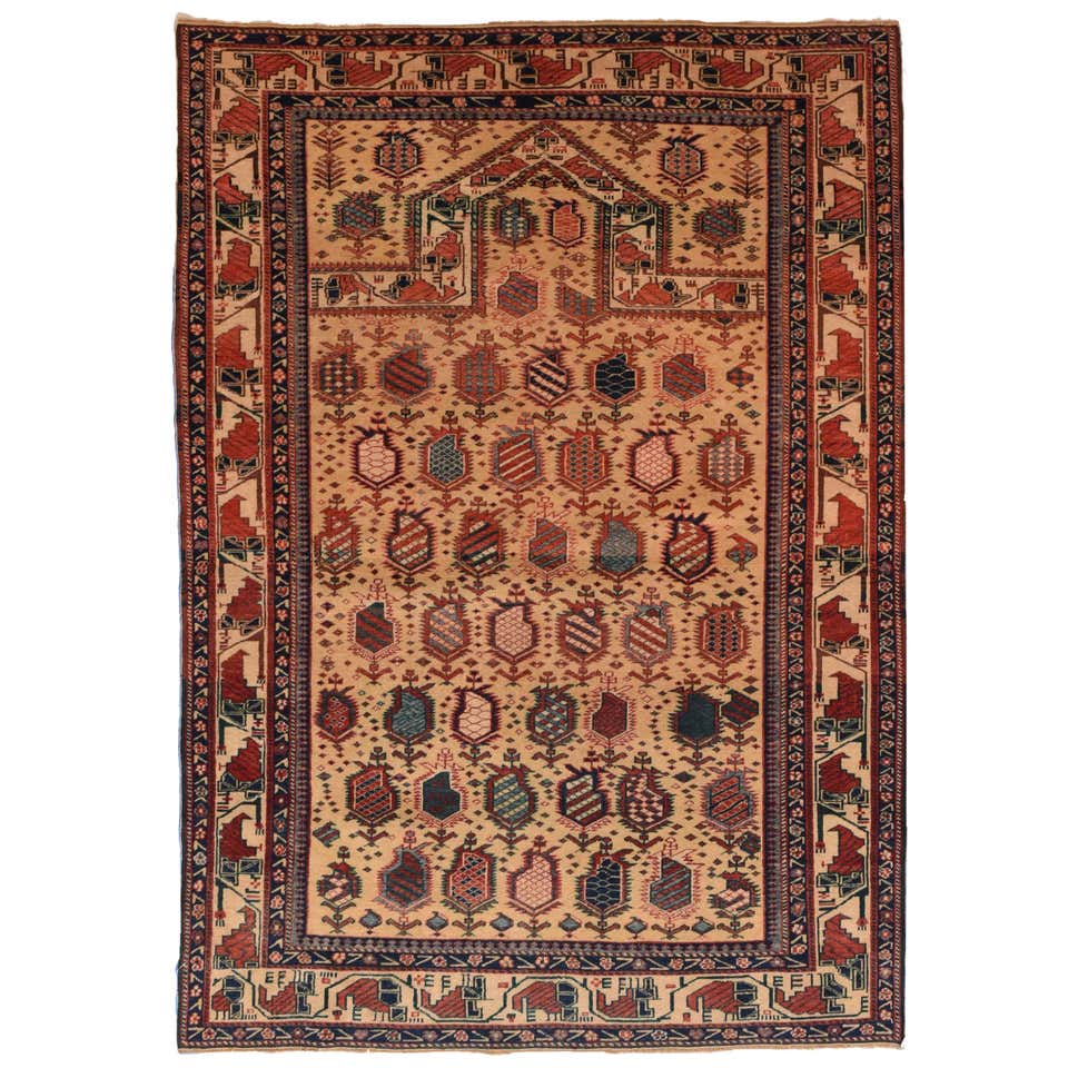 Antique Russian Area Rug Gharebagh Design For Sale at 1stDibs