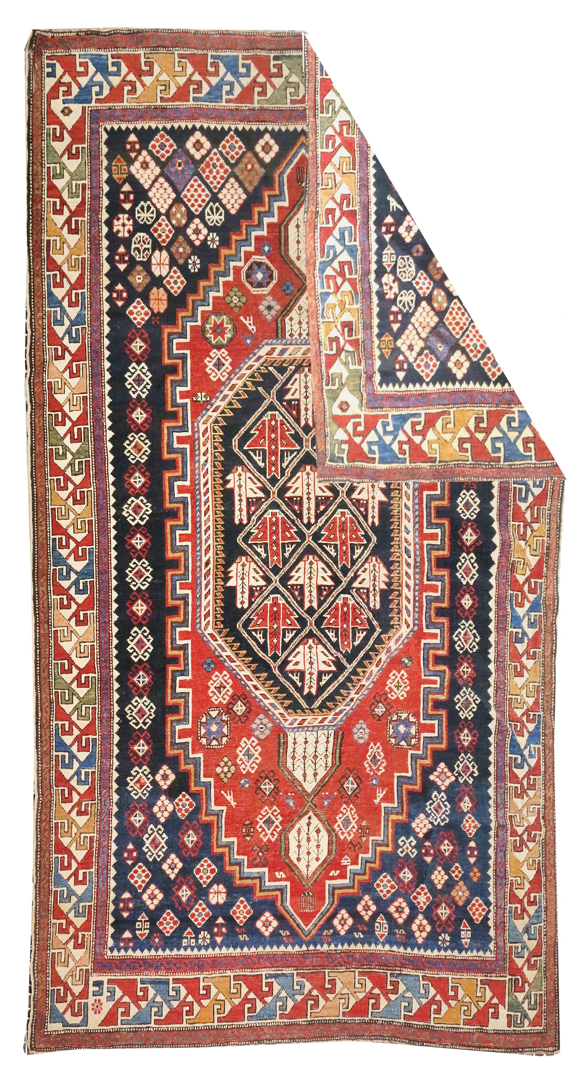 Other Antique Shirvan Caucasion Area Rug, Hand Knotted, circa 1890