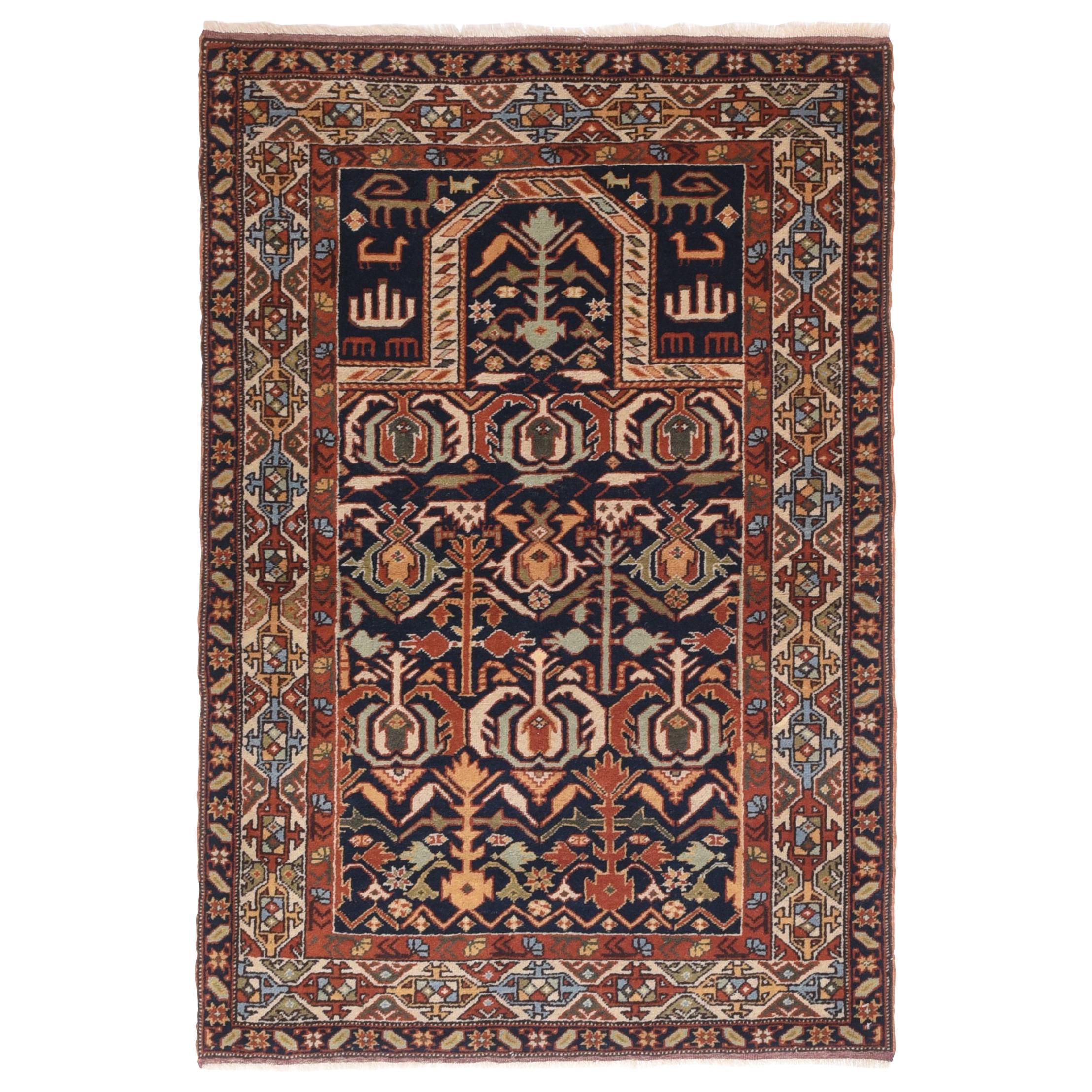 Antique Caucasian Daghestan Prayer Rug at 1stDibs