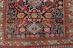 Fine Antique Shirvan Rug with Stylised Animals and People