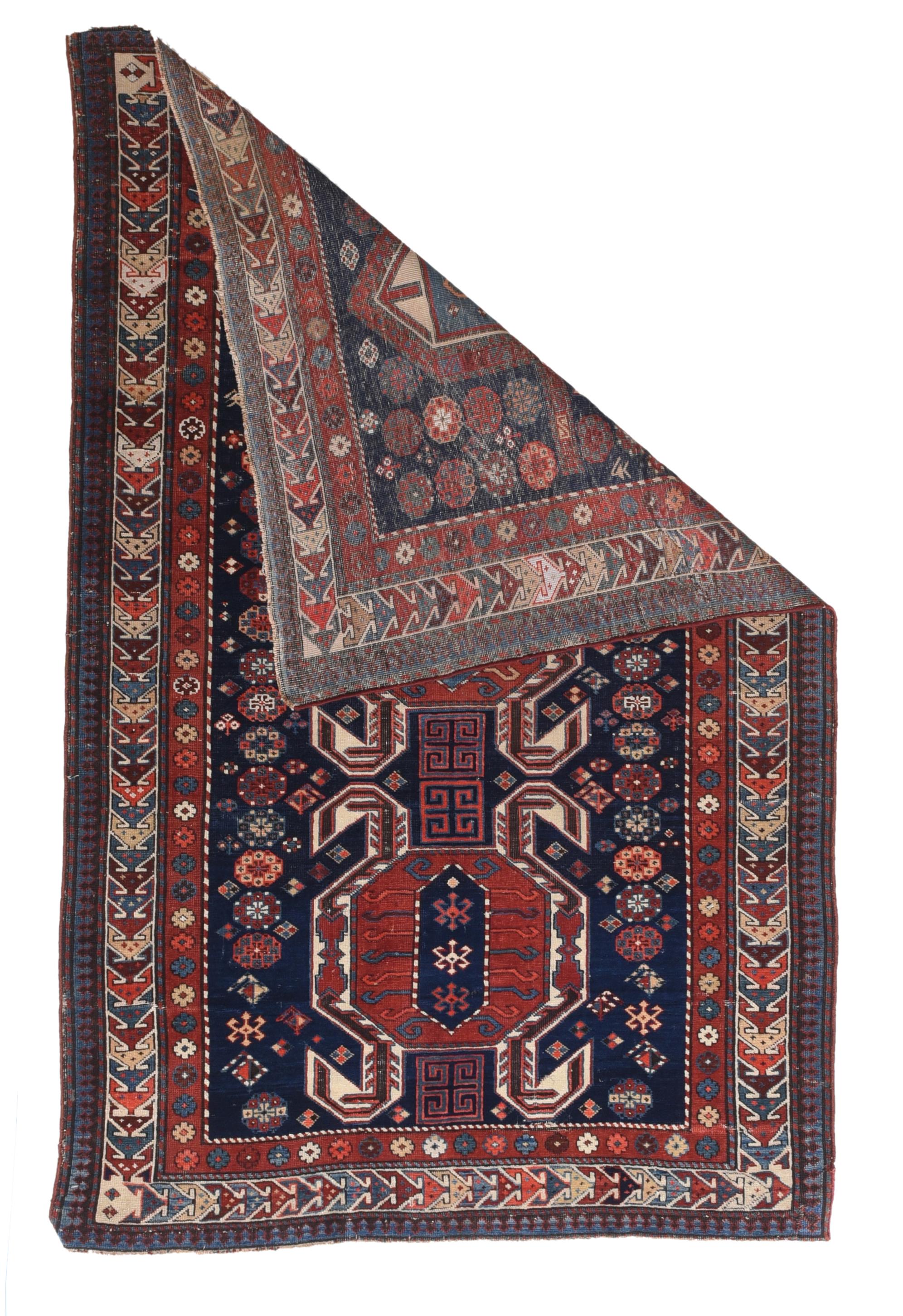 Russian Antique Caucasian Shirvan Area Rug For Sale