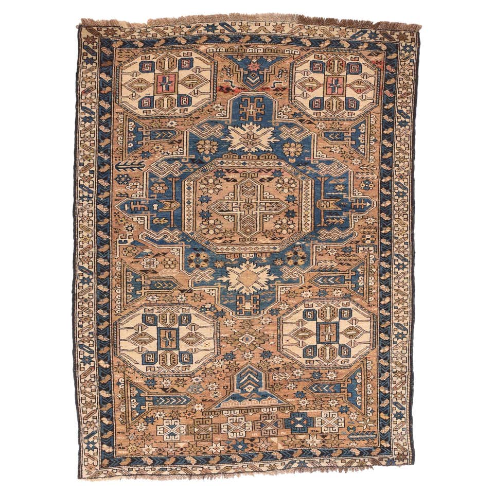 Antique Caucasian Lesghi Star Rug, circa 1880 For Sale at 1stDibs