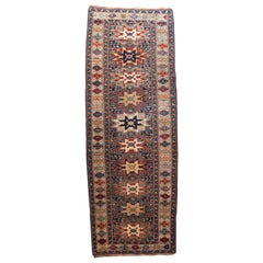 Fine Antique Shirvan Russian Runner Rug, Hand Knotted, circa 1890