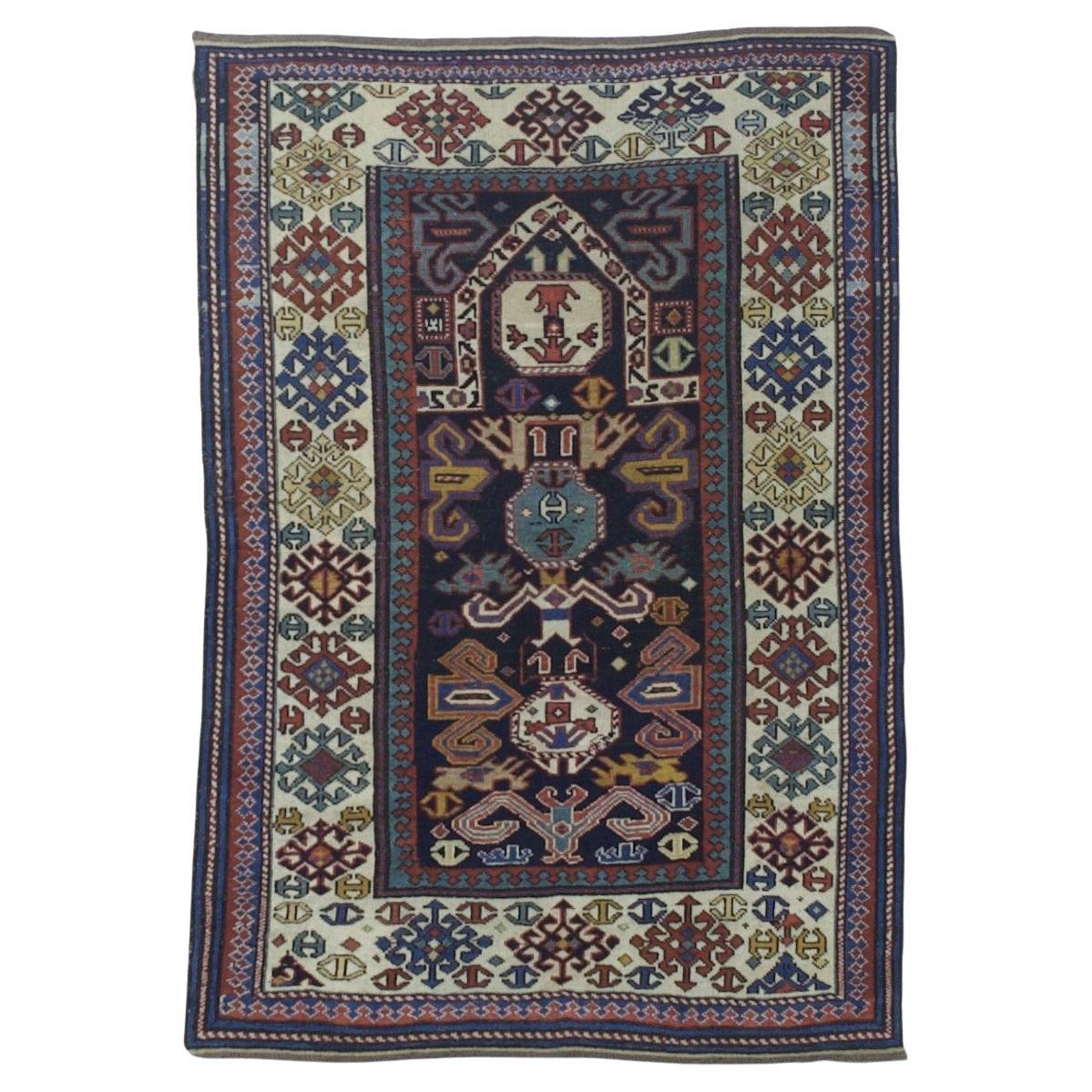 Fine Antique Shirvan Wool Rug 3'3" x 4'11"