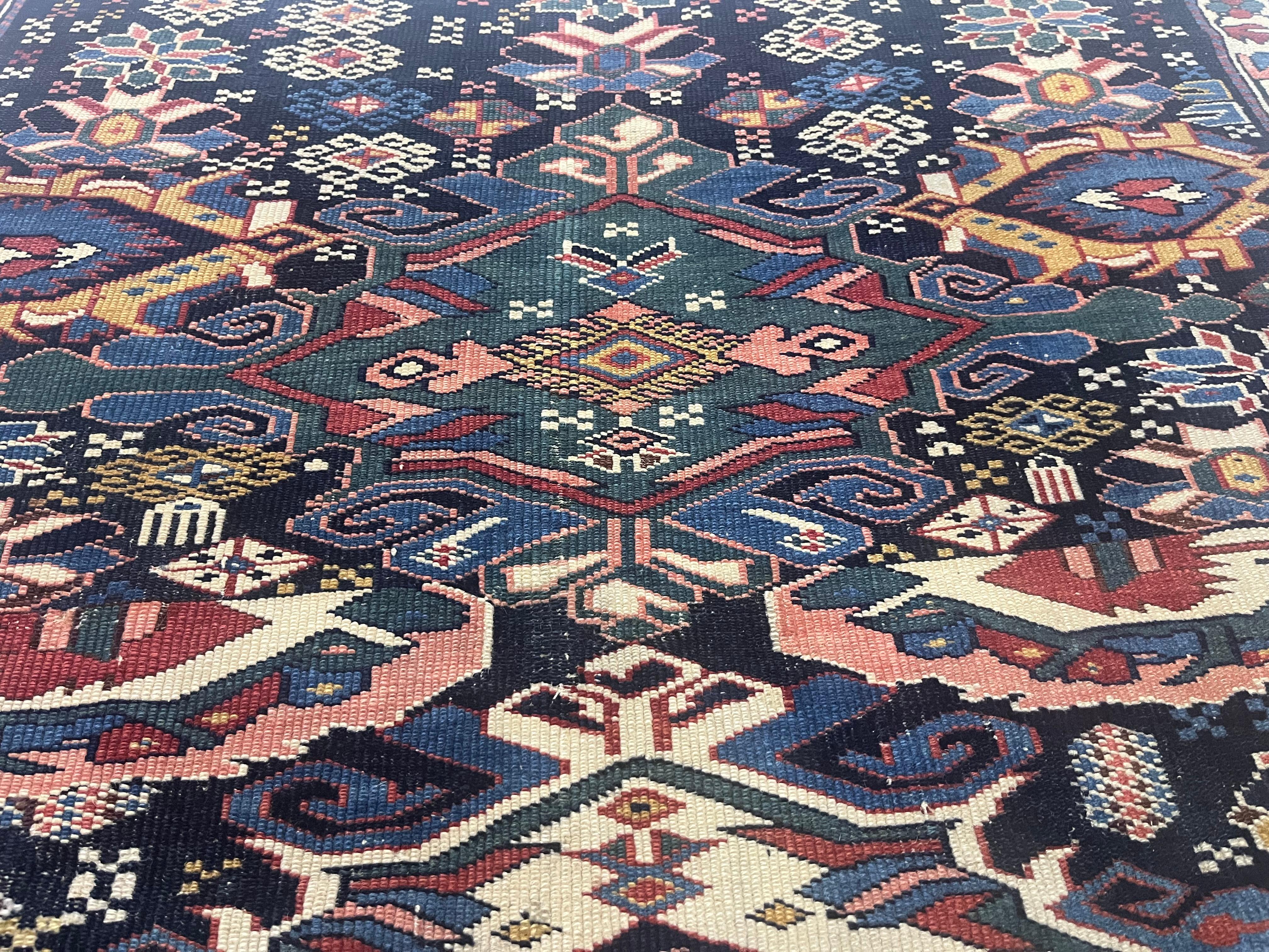 Tapis Shirvan ancien de 3'6