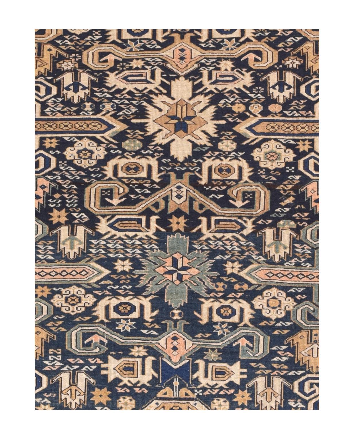 Shirvan rug, floor covering handmade in the Shirvan region of Azerbaijan in the Southeastern Caucasus. With the exception of a group of rugs woven in the vicinity of Baku, most Shirvans are found in small sizes, with examples from the southern part