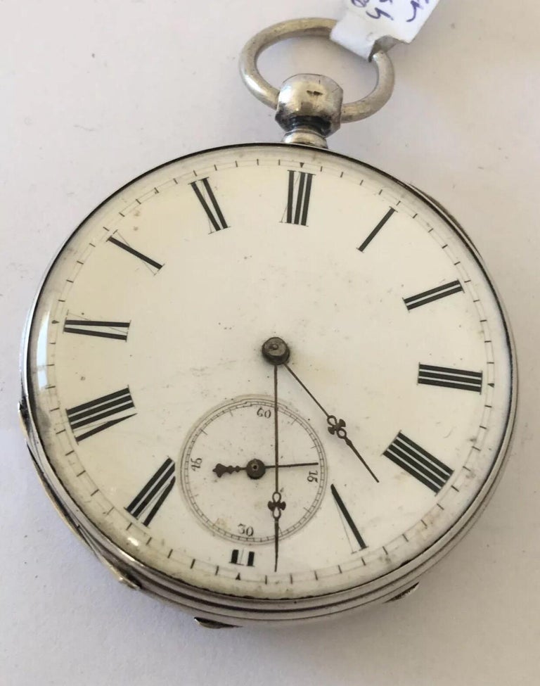 Fine Antique Silver KeyWind Pocket Watch For Sale at 1stDibs