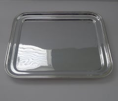 Bandeja de cóctel chapada en plata antigua de Walker & Hall