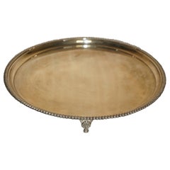 FINE ANTIQUE SOLID STERLING SILVER WILLIAM HUTTON & SON's 1933 SERVING TRAY