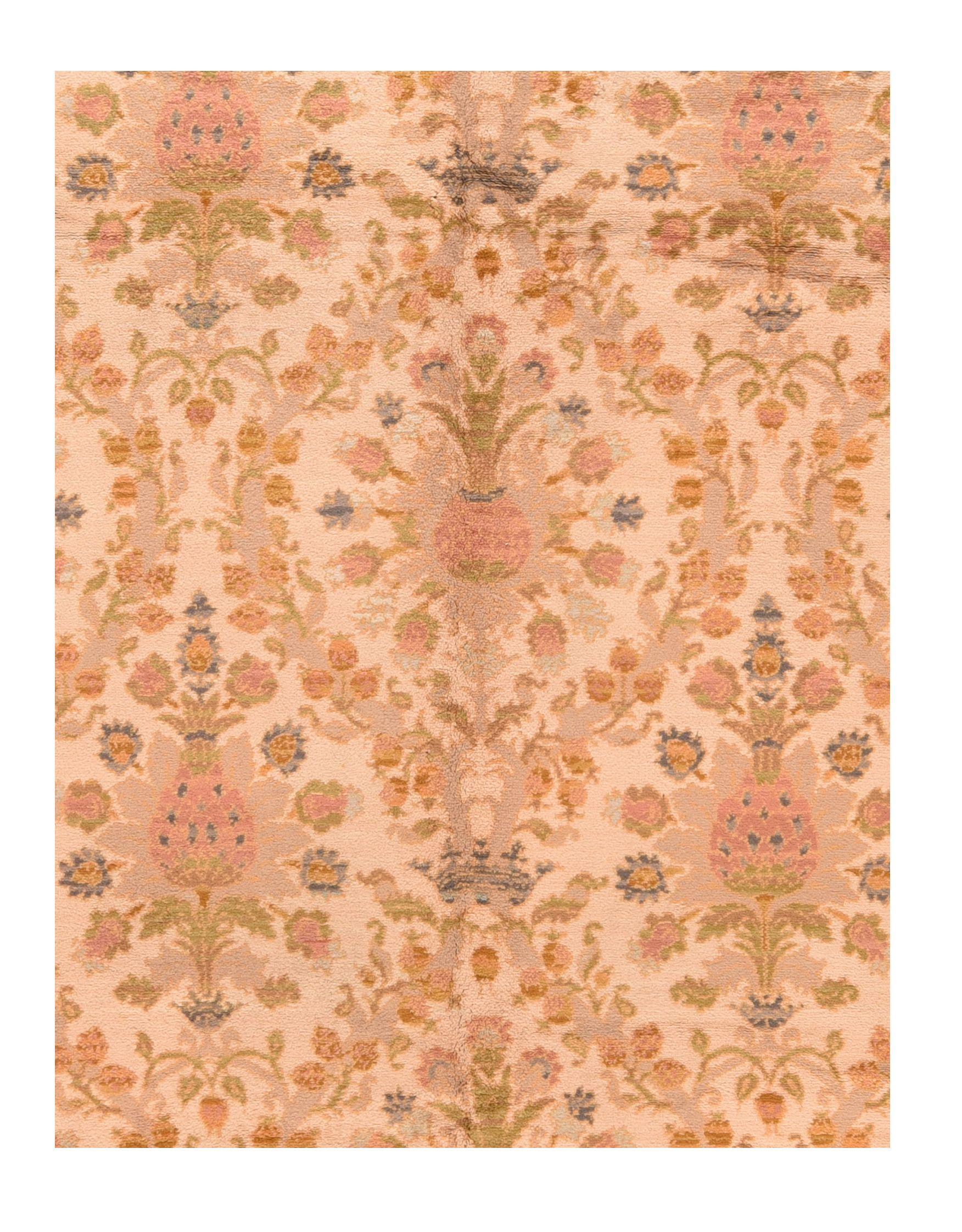 Hand-Knotted Antique Spanish Wool Area Rug For Sale