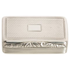 Fine Antique Sterling Silver Gilt Georgian Snuff Box by Thomas Evans London 1783
