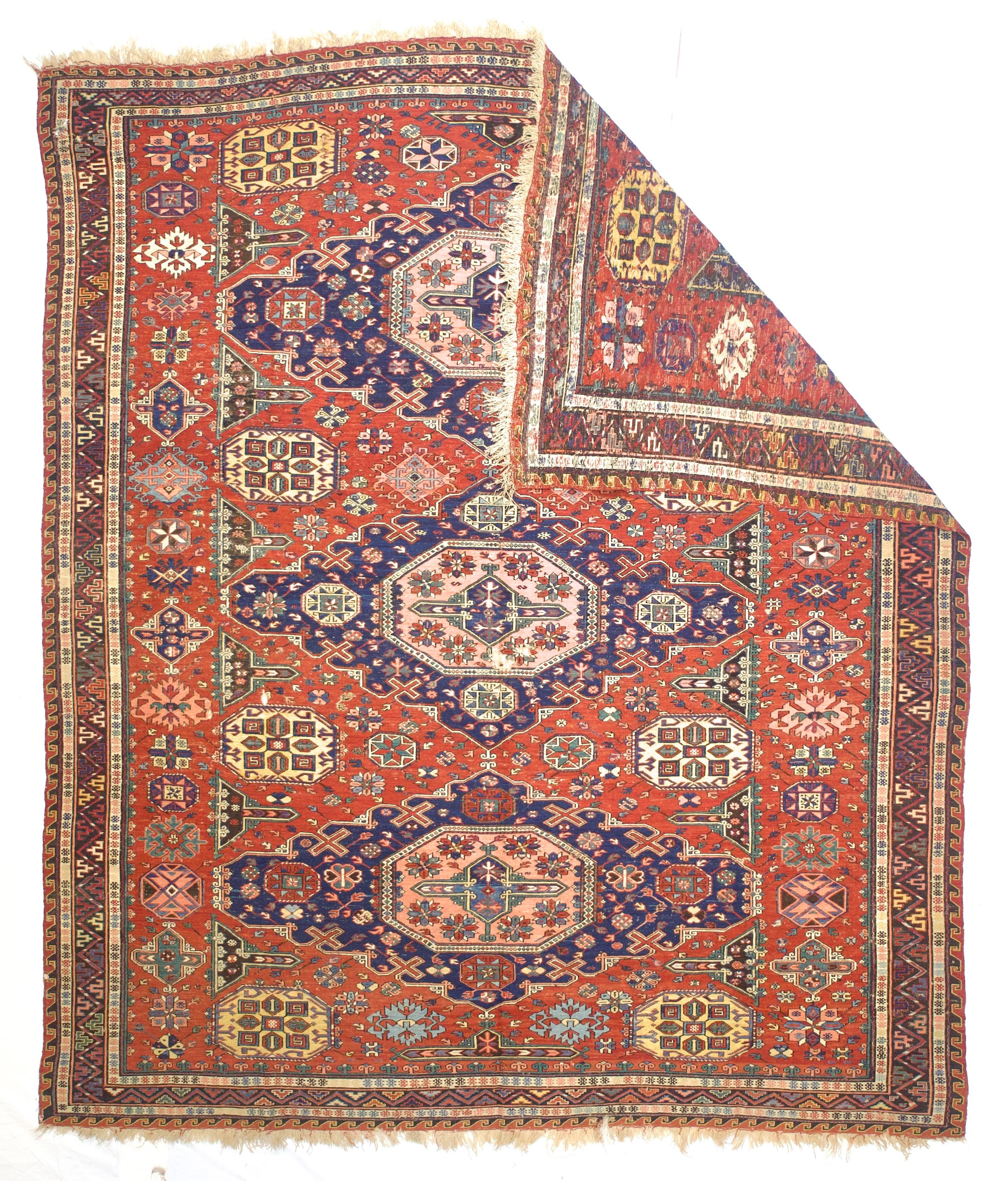 Feiner antiker Sumak-Teppich 7'8