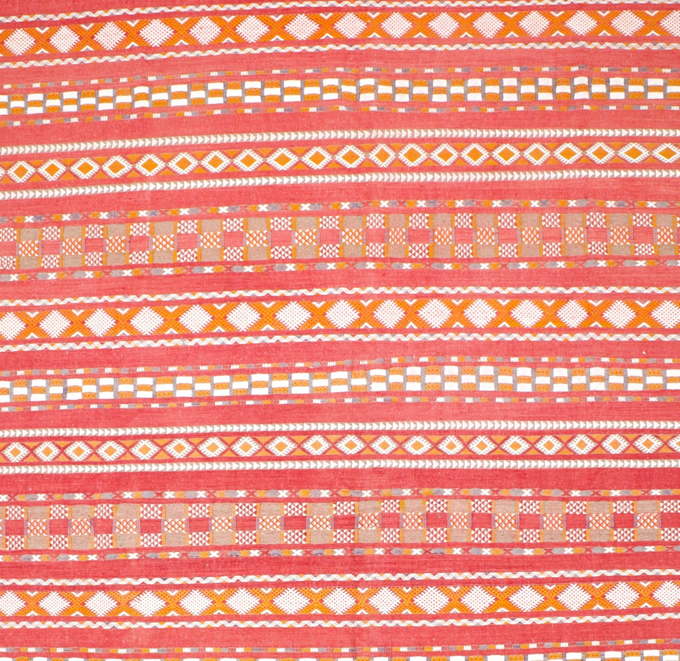 20th Century Fine Antique Swedish Kilim Flat Weave 9'7