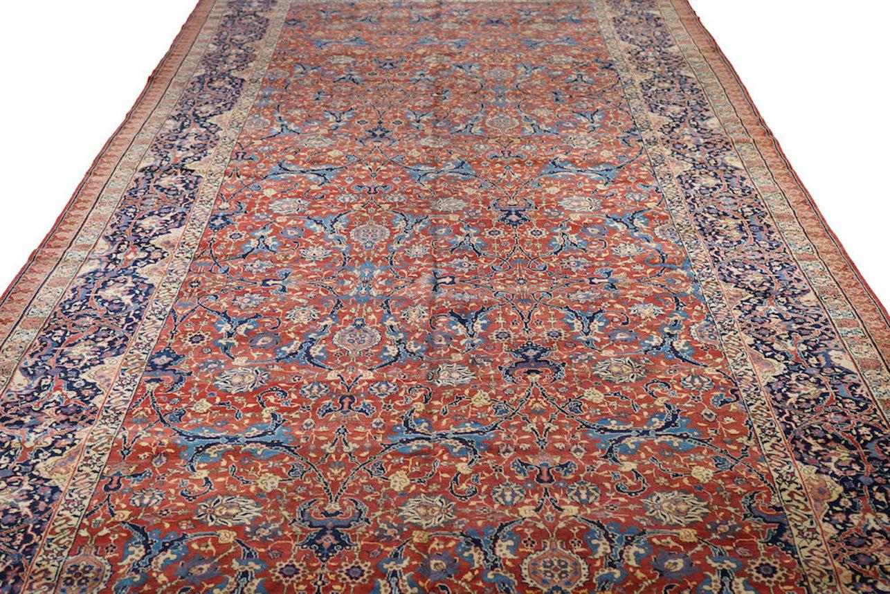 Fine Antique Tabriz Rug 7'8'' x 17'4'' For Sale 2