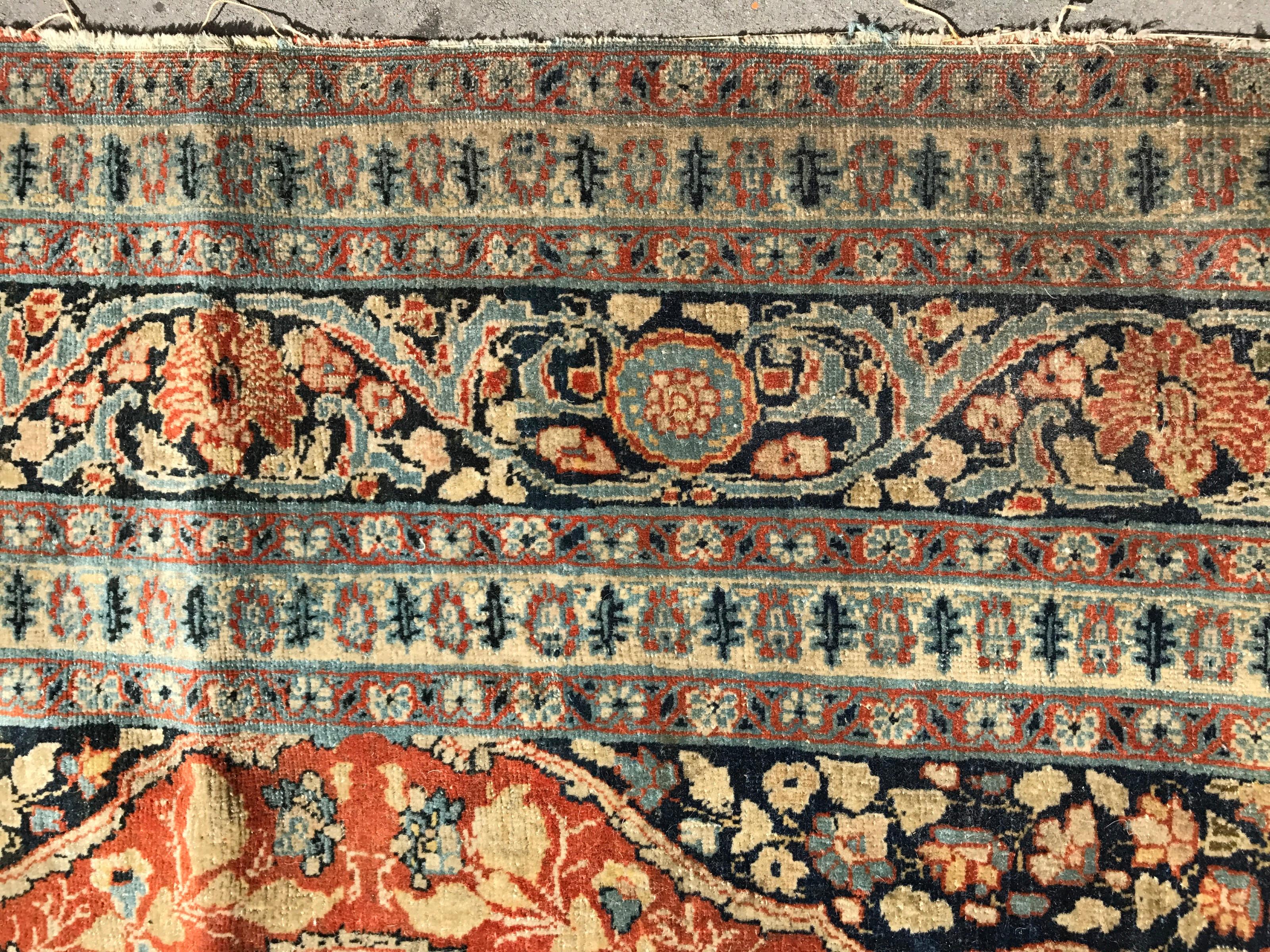 Fine Antique Tabriz Rug For Sale 1