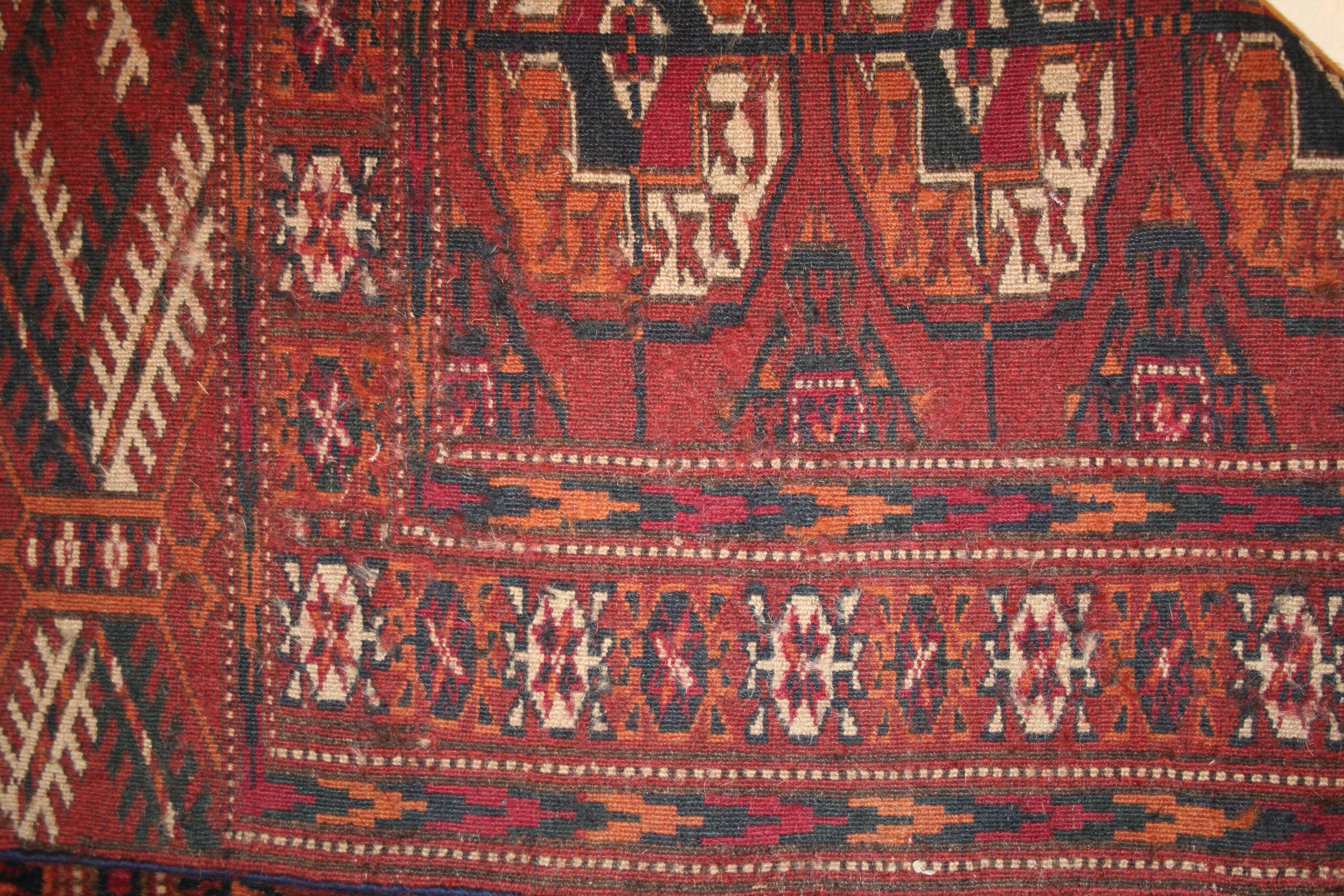20th Century Fine Antique Tekke Turkmen Rug For Sale