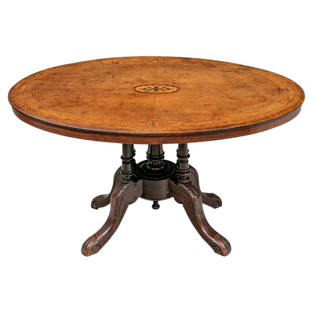 Fine Period Biedermeier Center Or Dining Tilt Top Table For Sale at 1stDibs