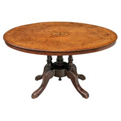 Fine Antique Tilt-Top Inlaid Center Table