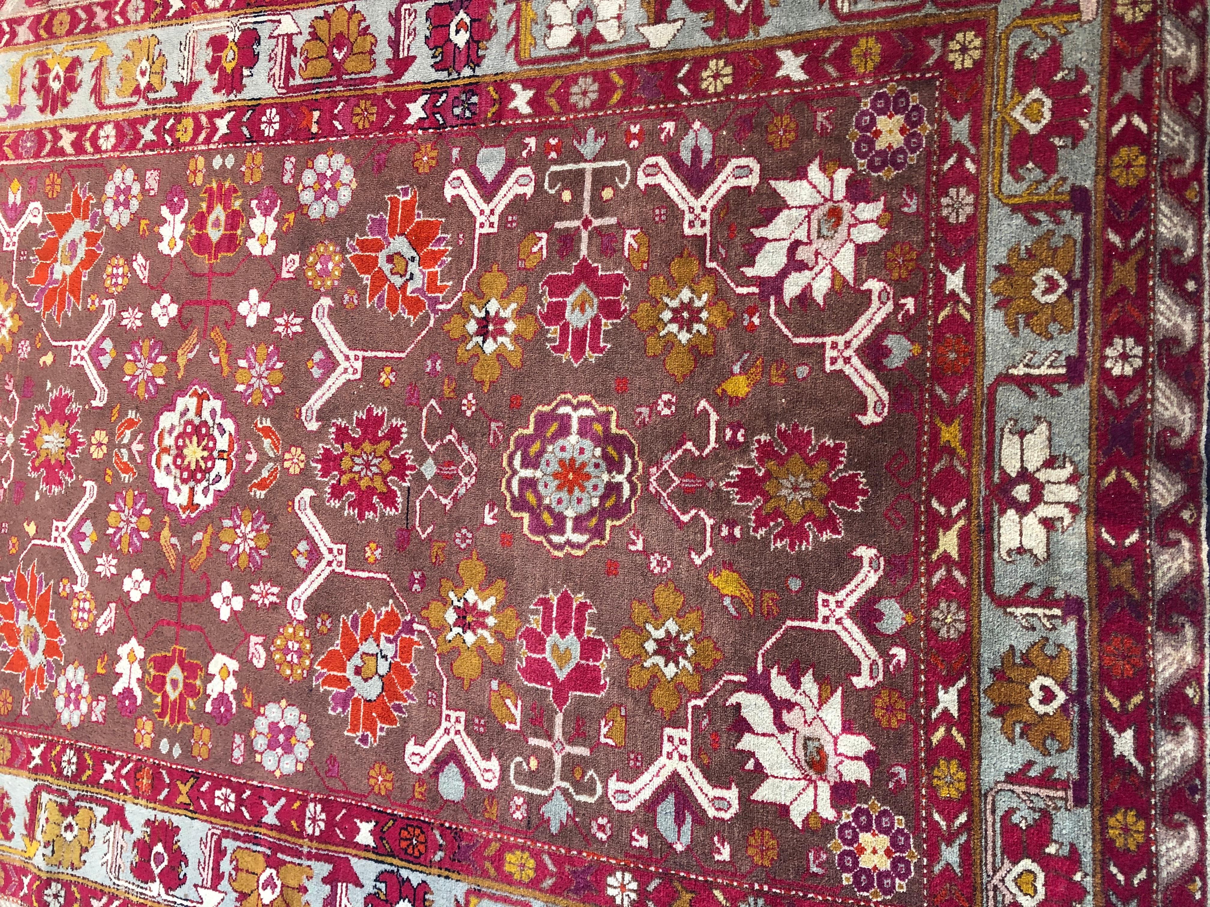 Hand-Woven Fine Antique Tribal Caucasian Rug For Sale