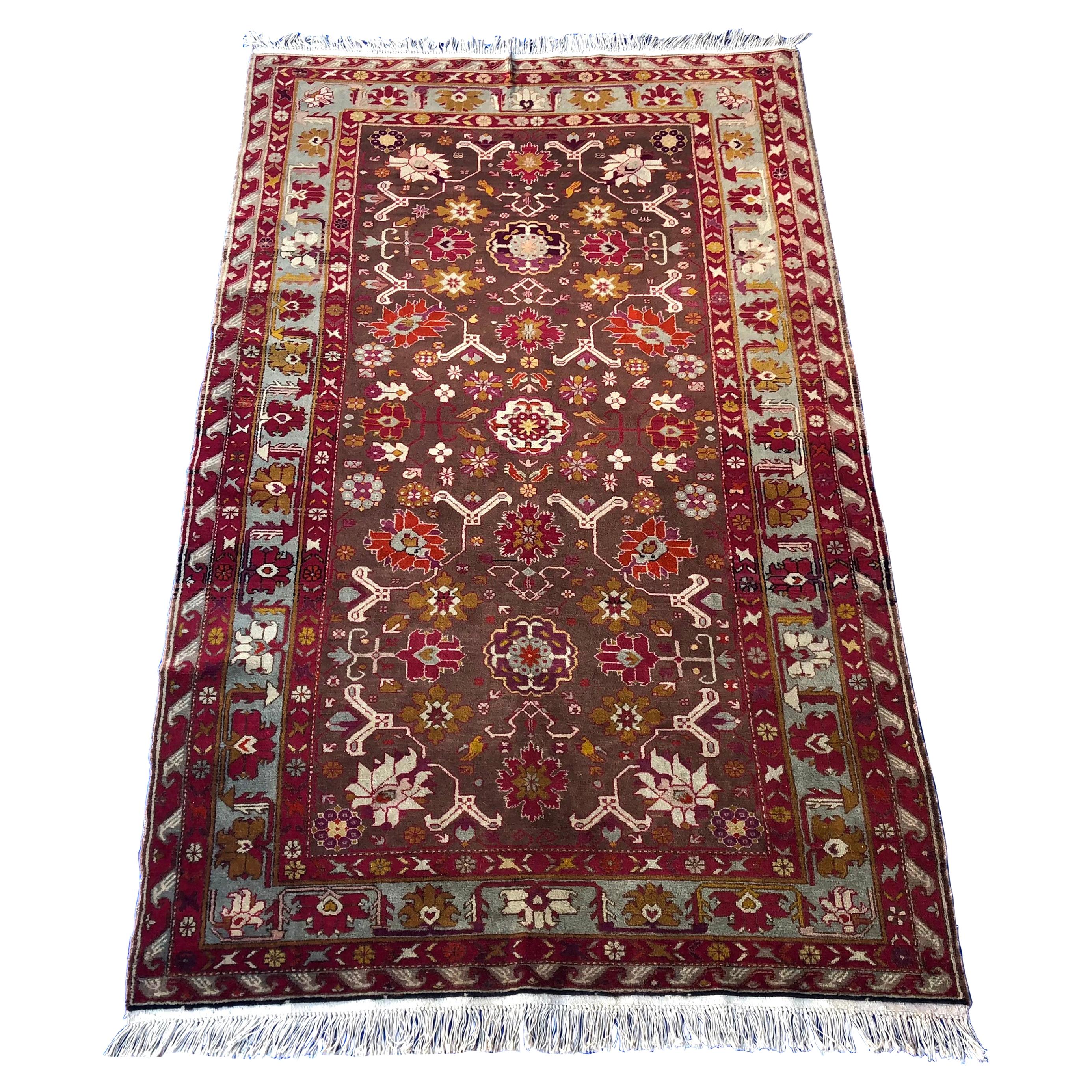 Antiker kaukasischer Stammeskunst-Teppich