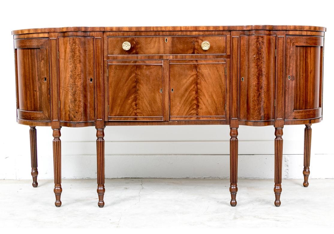 Fine Antique tSheraton Style Flame Mahogany Sideboard For Sale 6