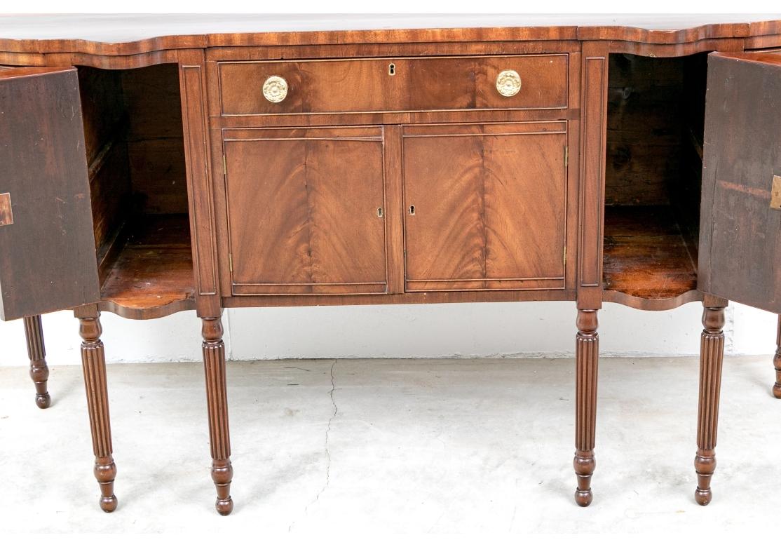 Fine Antique tSheraton Style Flame Mahogany Sideboard For Sale 7