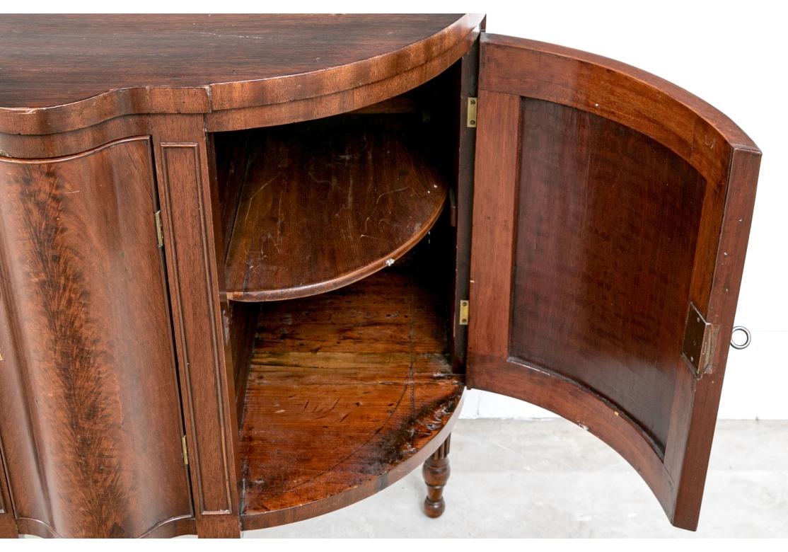 19th Century Fine Antique tSheraton Style Flame Mahogany Sideboard For Sale