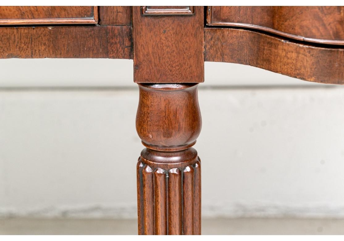 Brass Fine Antique tSheraton Style Flame Mahogany Sideboard For Sale