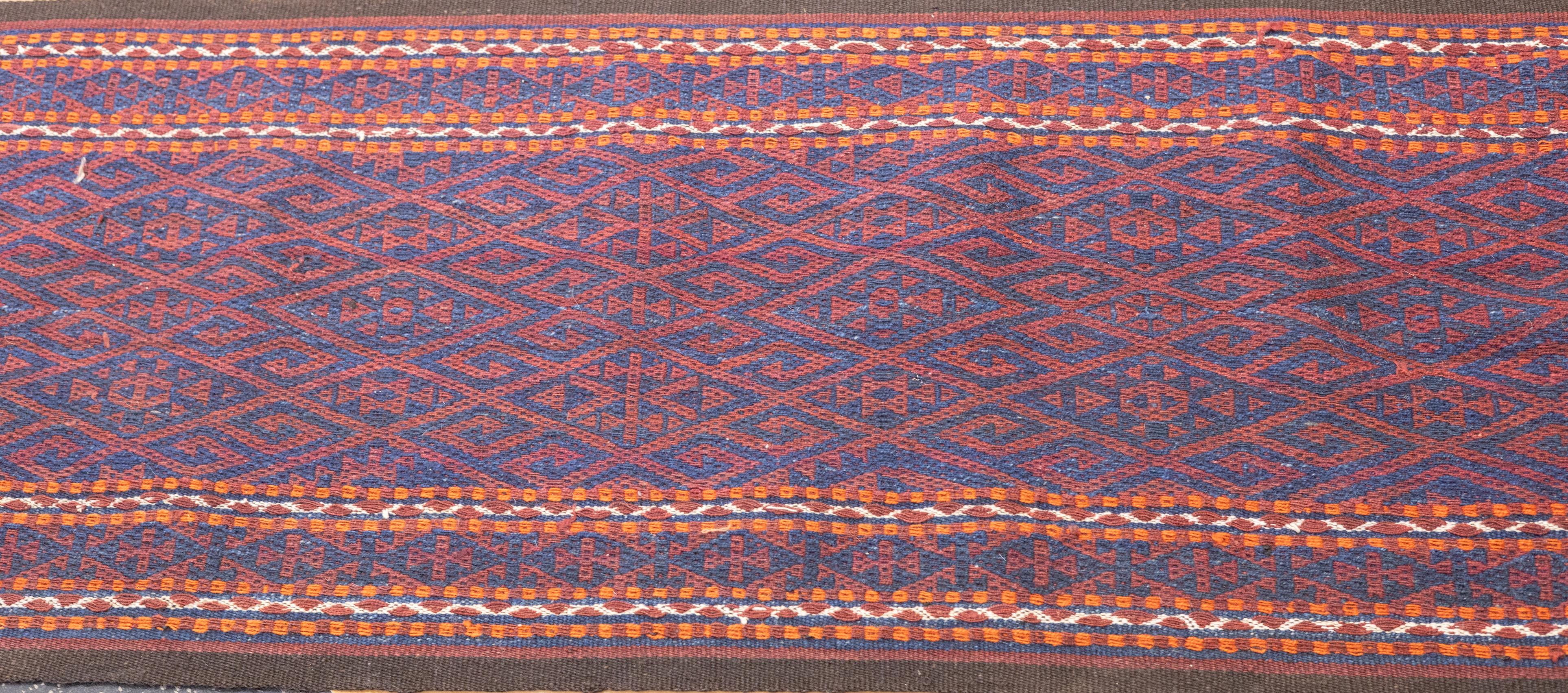 Turkmen Fine Antique Turkeman Long Tent Band 1'9'' x 45'0
