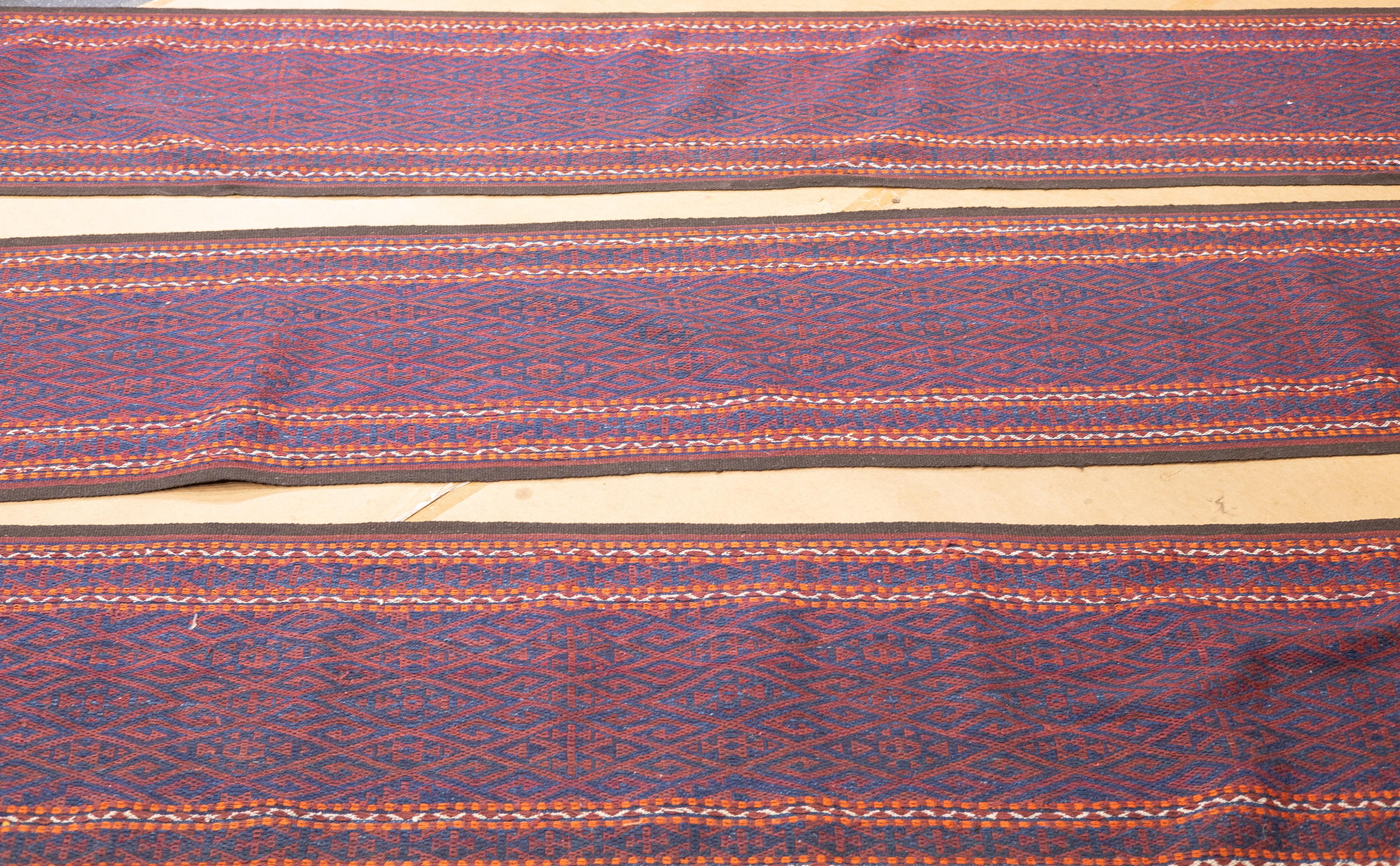 Hand-Knotted Fine Antique Turkeman Long Tent Band 1'9'' x 45'0