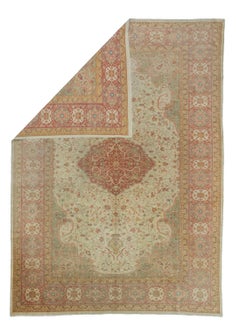 Fine Antique Turkish Borlu Oushak Wool Rug 8'7" x 11’10"