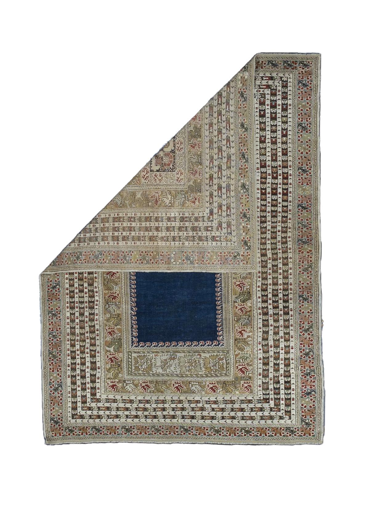 Fine Antique Turkish Giordez Wool Rug 4'1