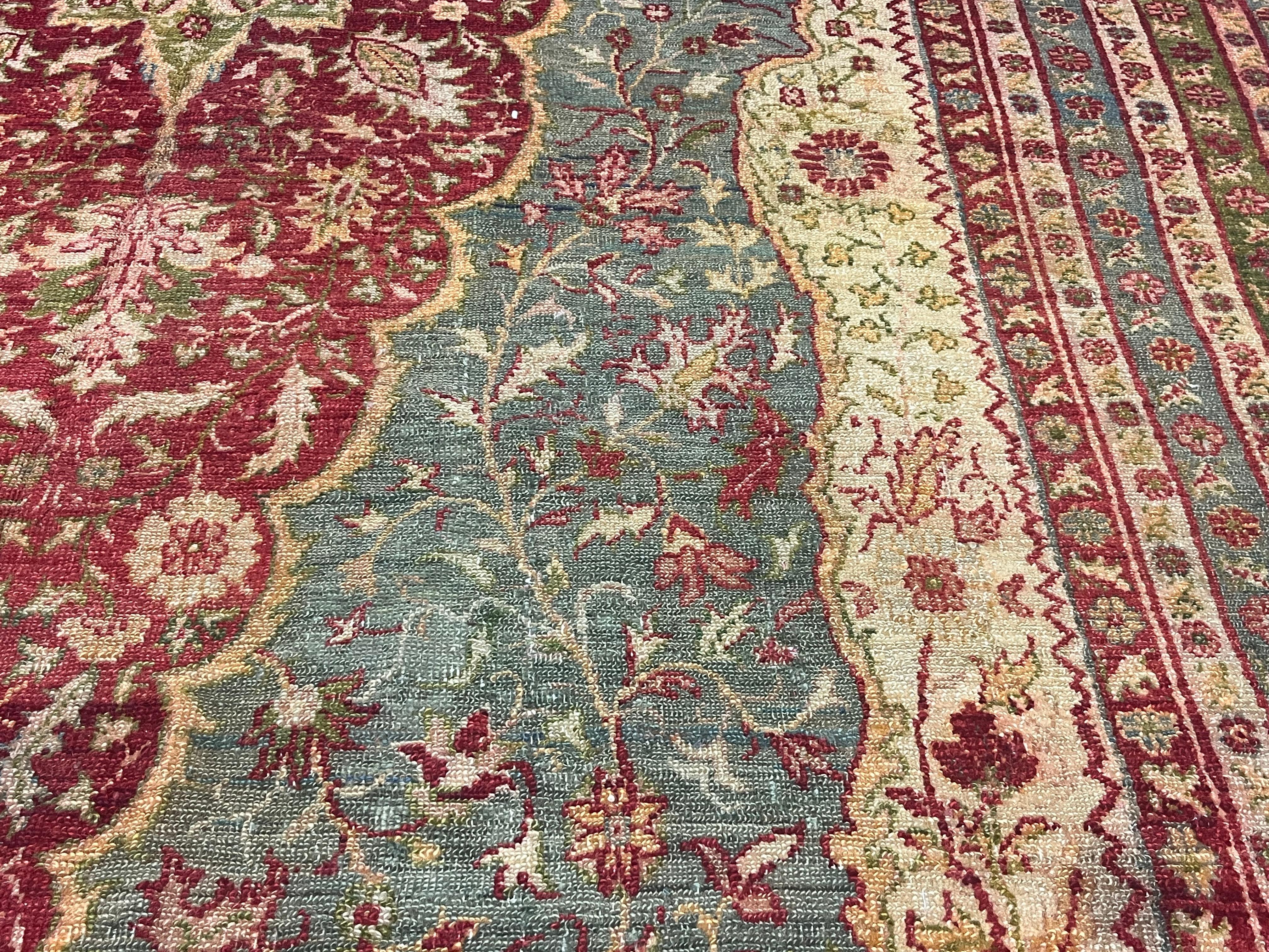 Tappeto antico in lana Gordez, strano e raro, misura 8'0