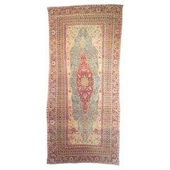 Tappeto antico in lana Gordez, strano e raro, misura 8'0" x 17'8".