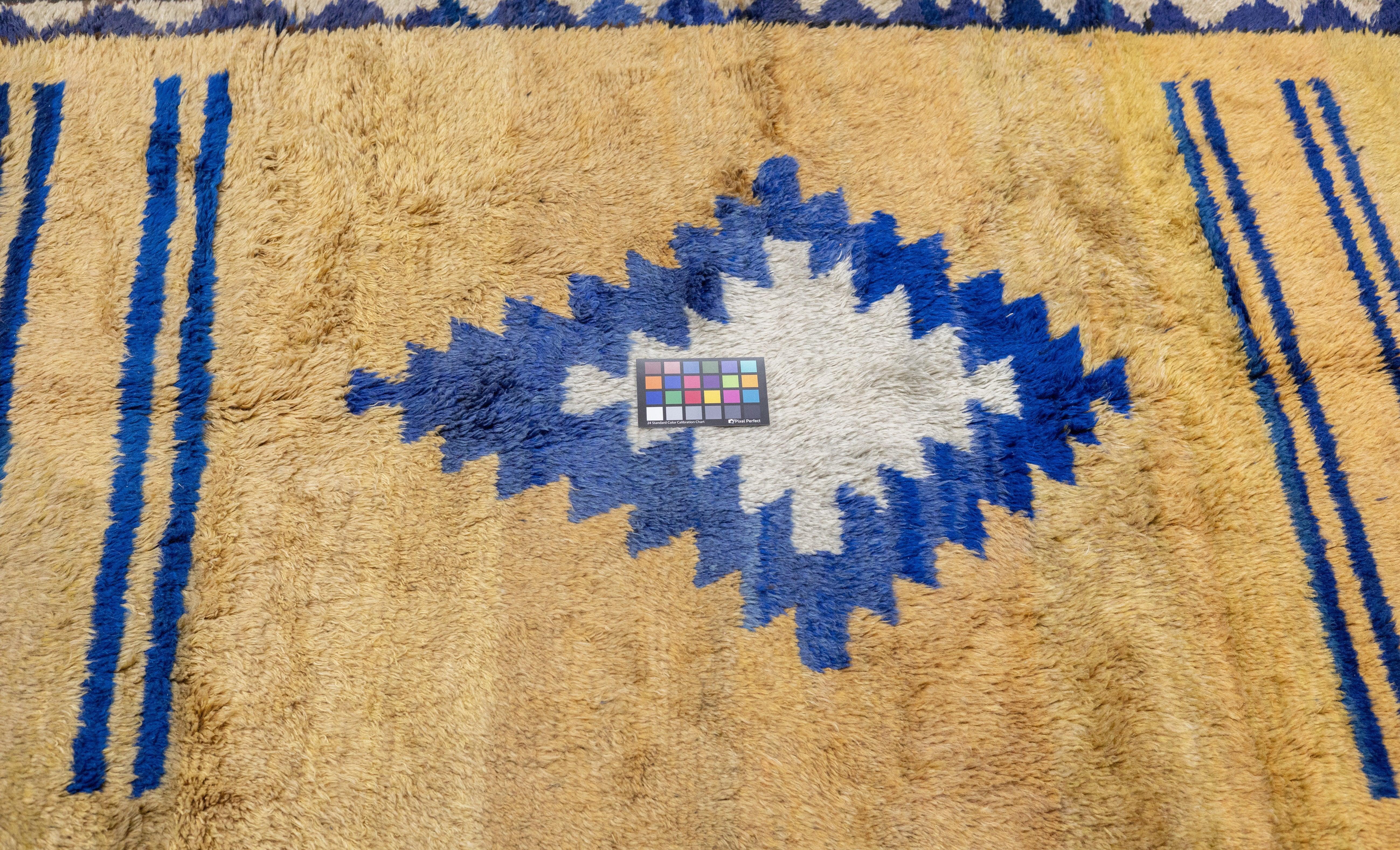 Fine Antique Turkish Oushak Angora Wool Rug 4'8'' x 7'2'' For Sale 3