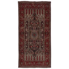 Fine Antique Turkish Oushak Gallery Carpet, Persian Kashan Style, circa 1920s