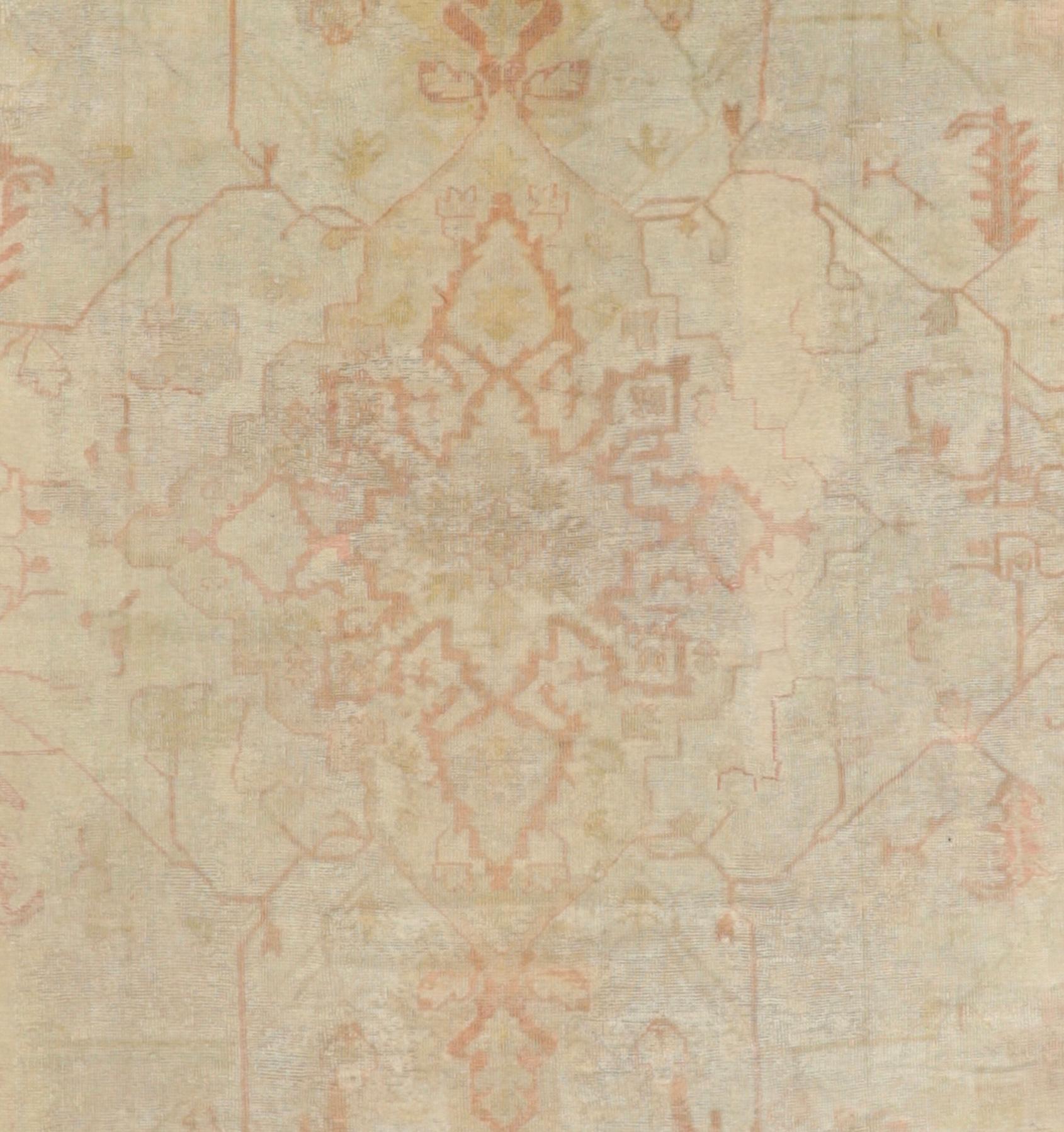 19th Century Fine Antique Turkish Oushak Rug 13'0