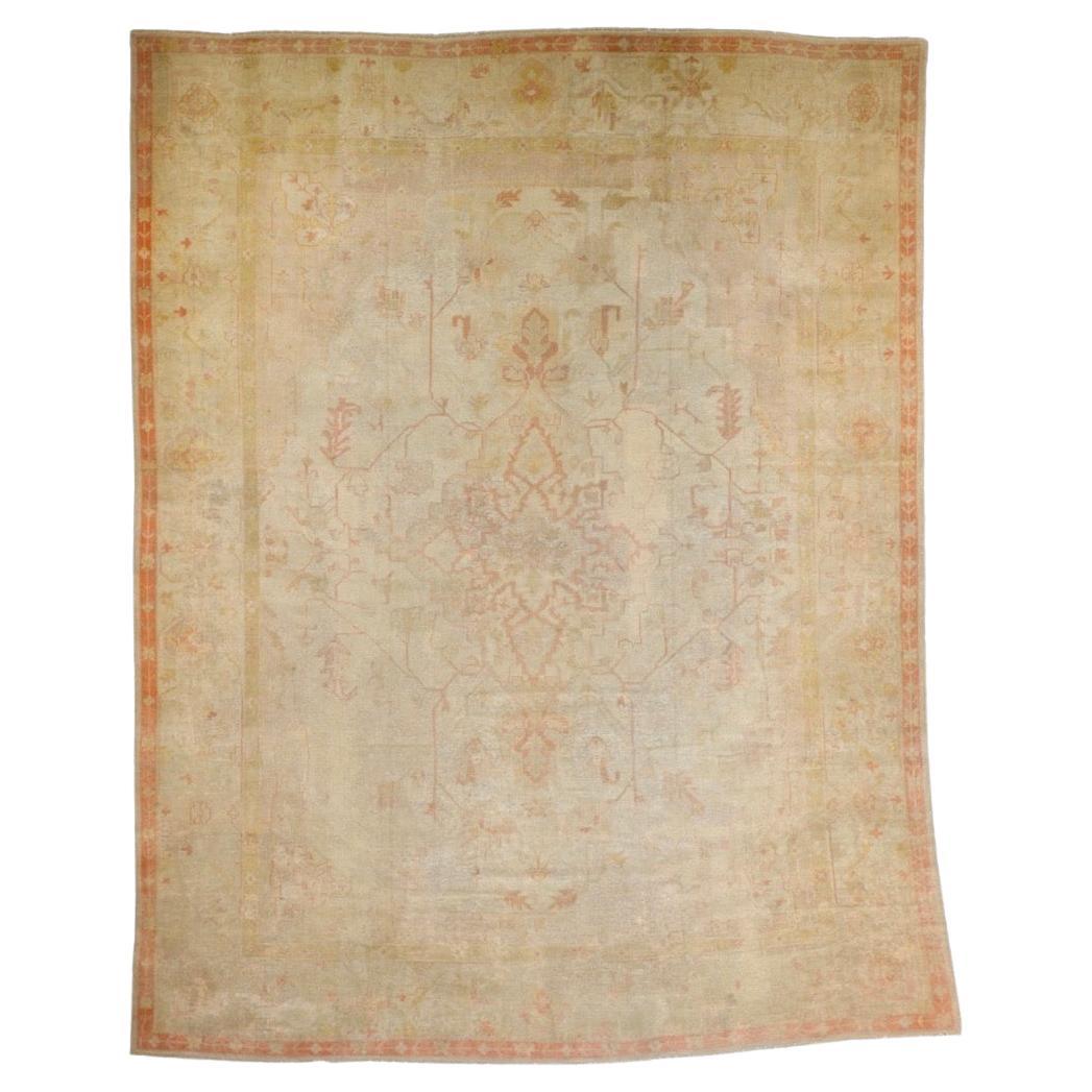 Fine Antique Turkish Oushak Rug 13'0" x 16’10”
