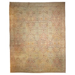 Feiner antiker türkischer Oushak-Teppich 14'6" x 18'7"
