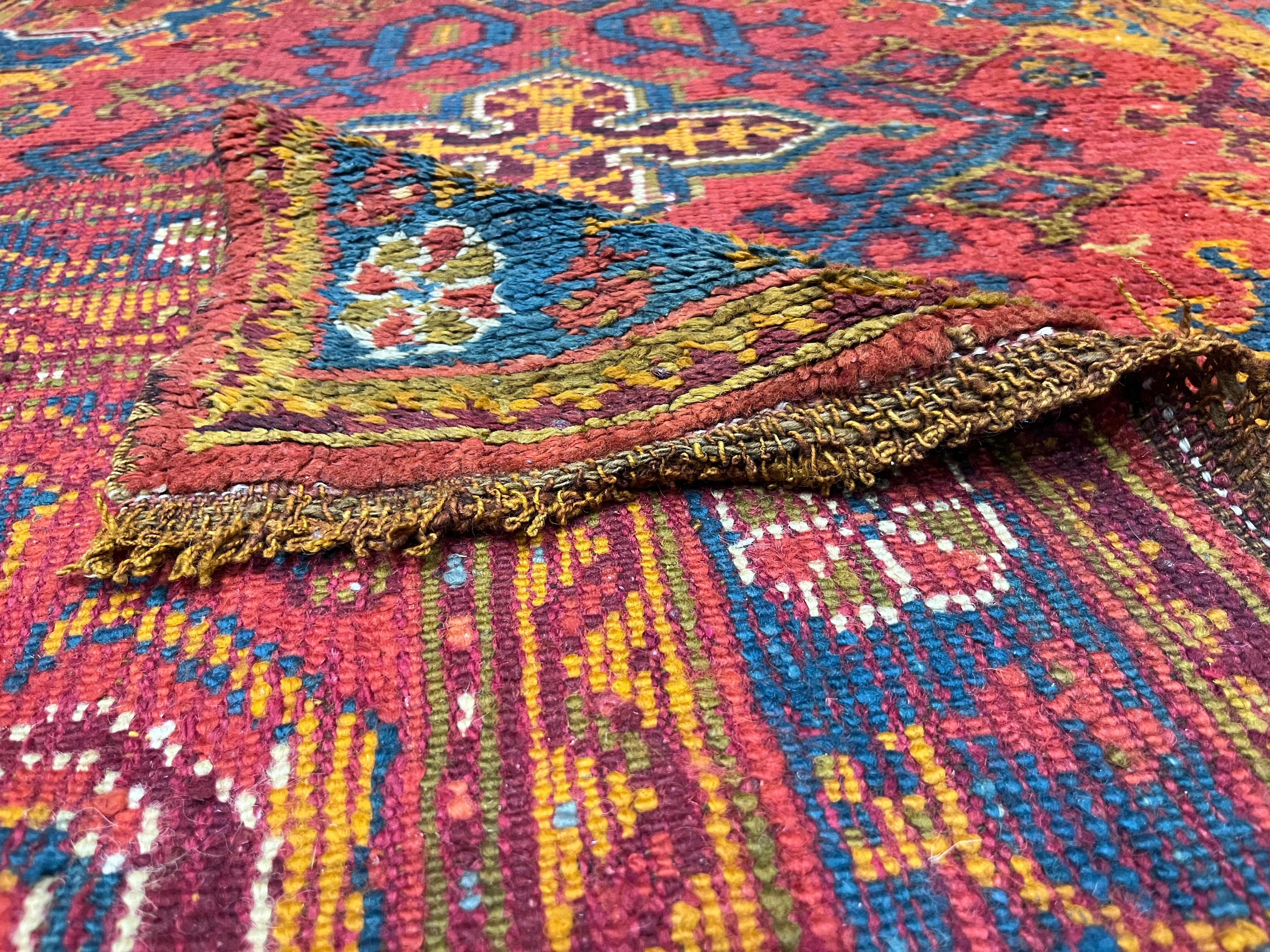 Fine Antique Turkish Oushak Wool Rug 4’11” x 6’8” For Sale 4