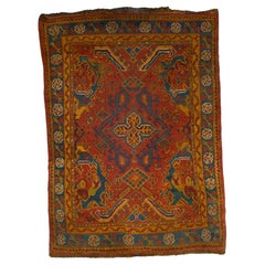 Fine Antique Turkish Oushak Wool Rug 4’11” x 6’8”
