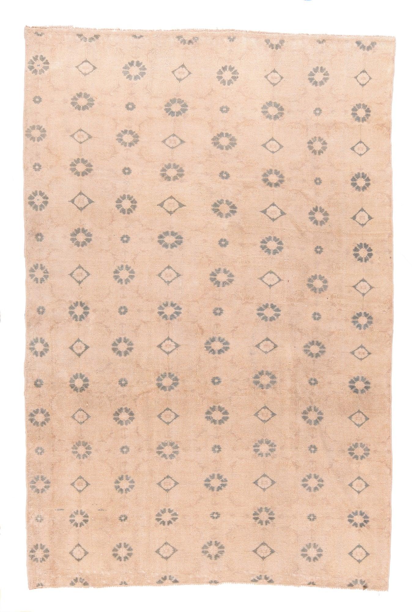 Antiker türkischer Oushak-Wollteppich 5'11'' x 8'11'' (Türkisch) im Angebot