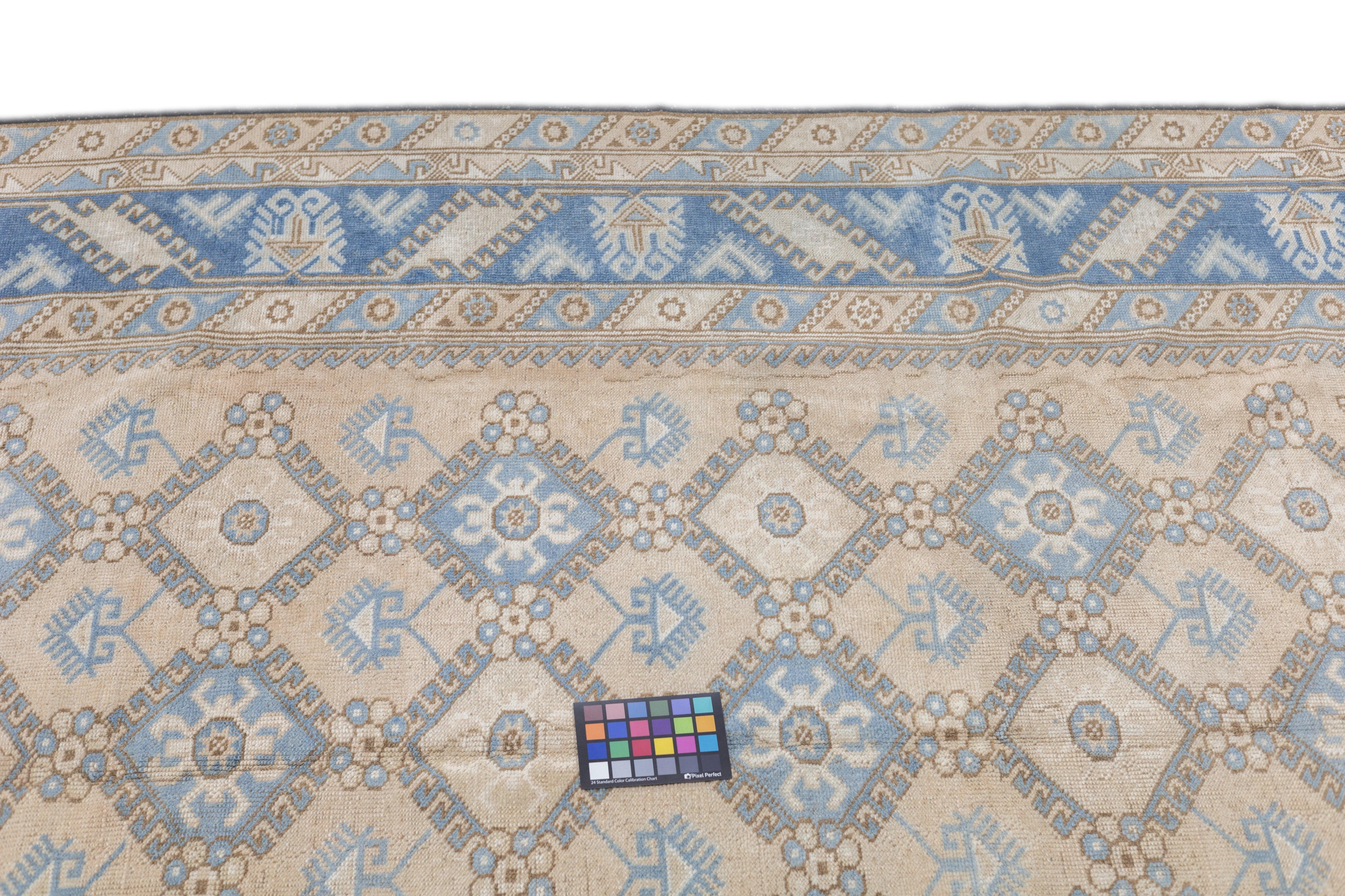 Fine Antique Turkish Oushak Wool Rug 6'6'' x 9'7'' For Sale 5