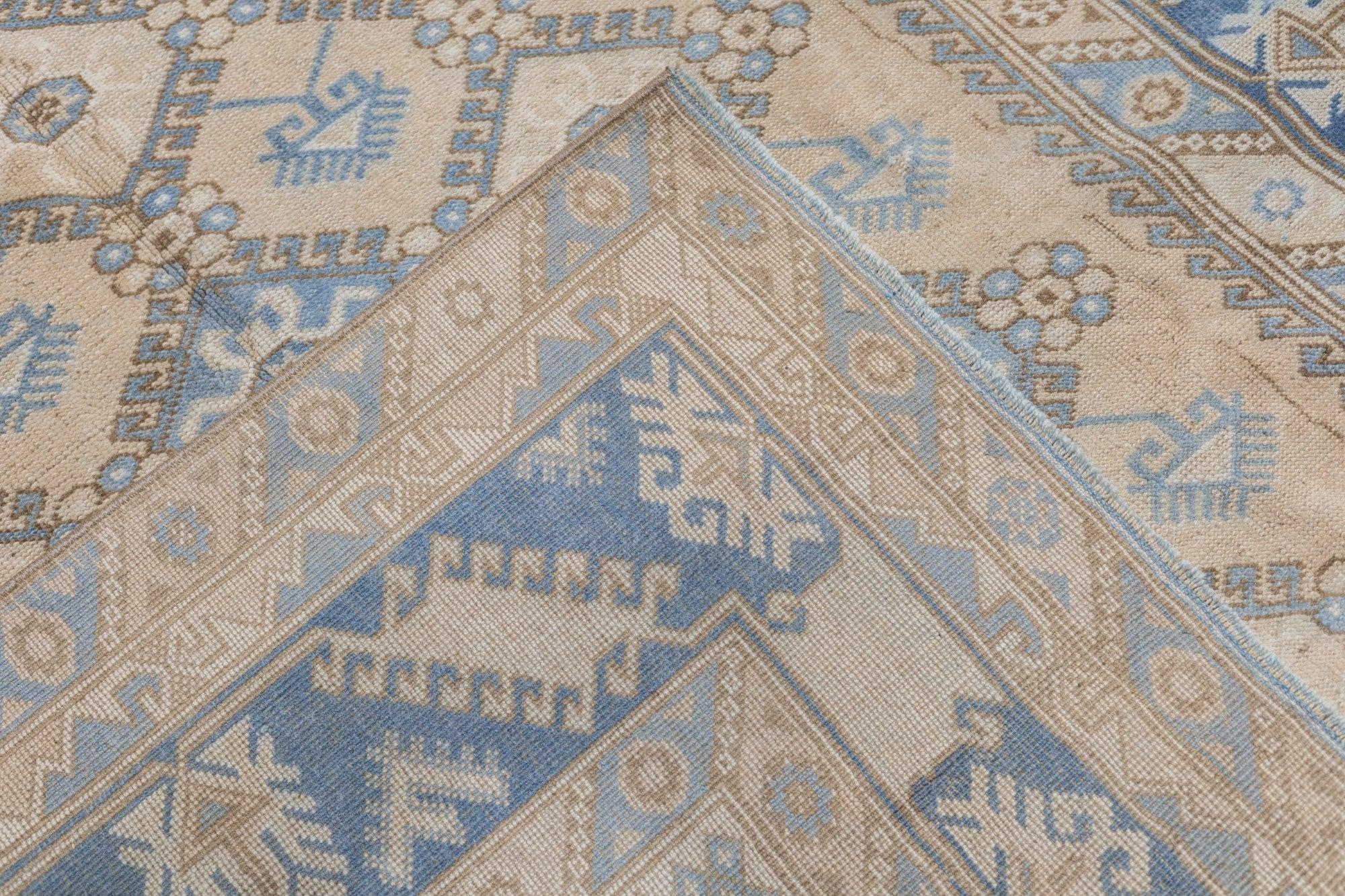 Fine Antique Turkish Oushak Wool Rug 6'6'' x 9'7'' For Sale 7